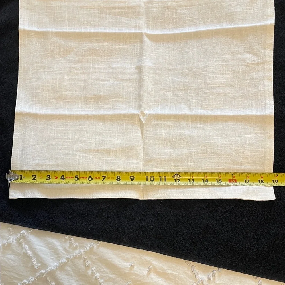 Cream Accent Pillow Covers linen texture new set of two